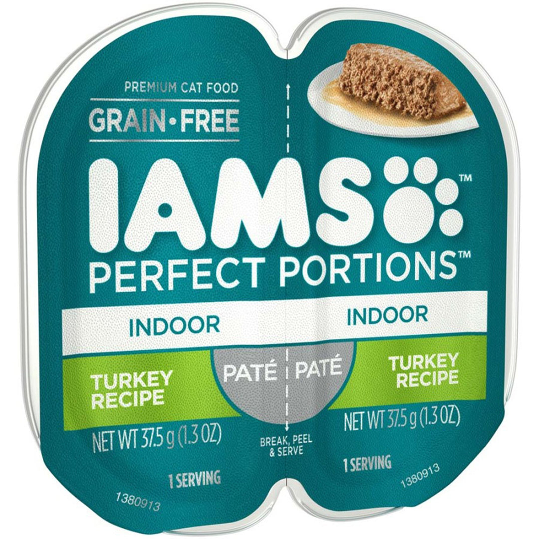 IAMS Perfect Portions Paté Indoor Adult Wet Cat Food Turkey 24ea/2.6 oz, 24 pk