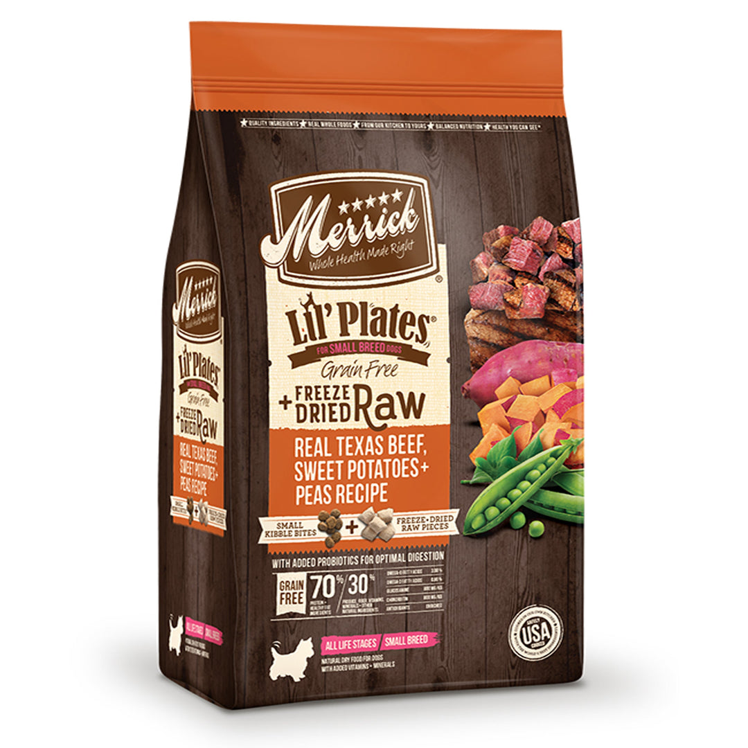 Merrick Dog Freeze-Dried Lil Plates Grain Free Beef And Sweet Potato 10Lb