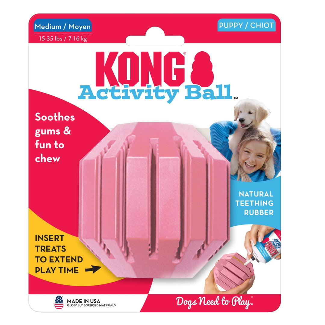 KONG Activity Ball Puppy Toy Assorted 1ea/MD