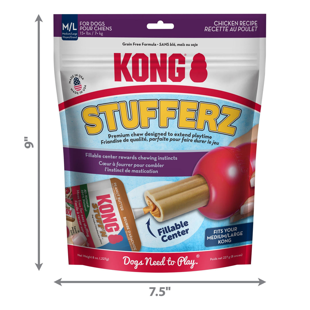 KONG Stufferz Dental Dog Chew Chicken 1ea/MD/LG