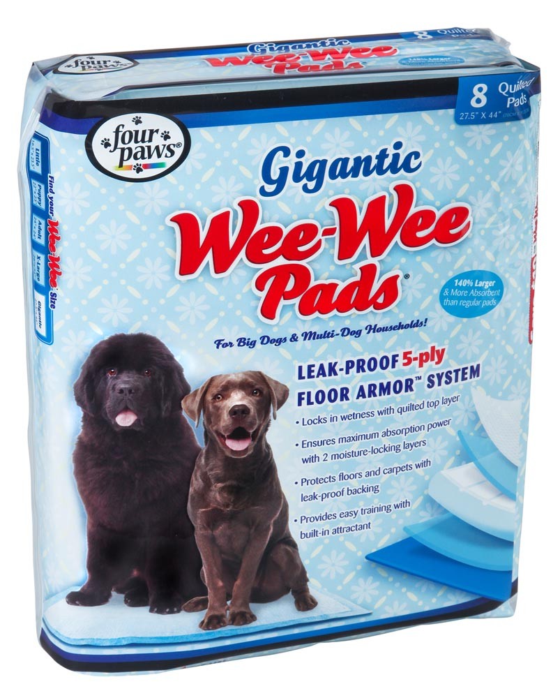 Four Paws Four Paws Wee-Wee Gigantic Dog Pee Pads 8-Count 1ea/Gigantic 27.5 in X 44 in