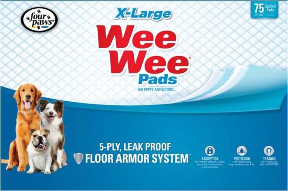 Four Paws Four Paws Wee-Wee Superior Performance X-Large Dog Pee Pads 1ea/75 ct, 28 in X 34 in