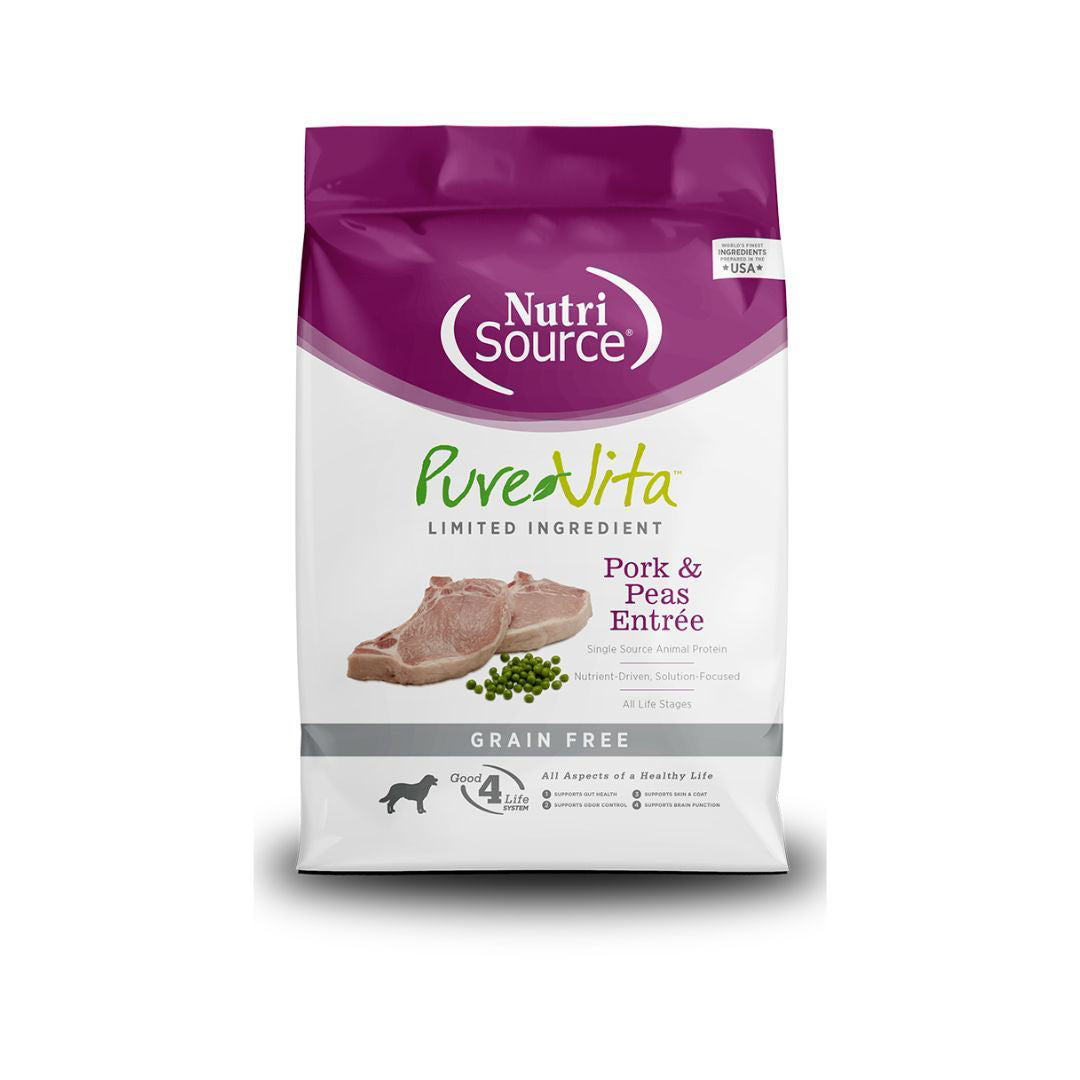 Pure Vita Dog Grain Free Pork & Peas 5Lb