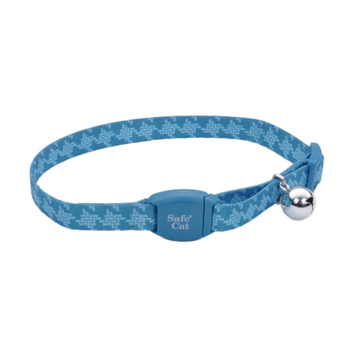 Coastal Pet Safe Breakaway Collar with Magnetic Buckle Teal Houndstooth 3/8