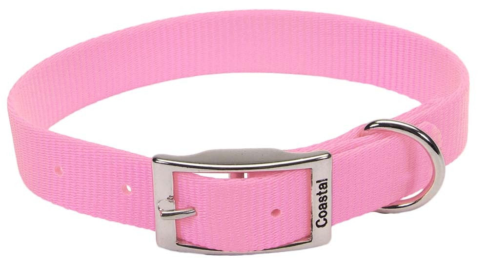 Coastal Single-Ply Nylon Collar Bright Pink 1X20In