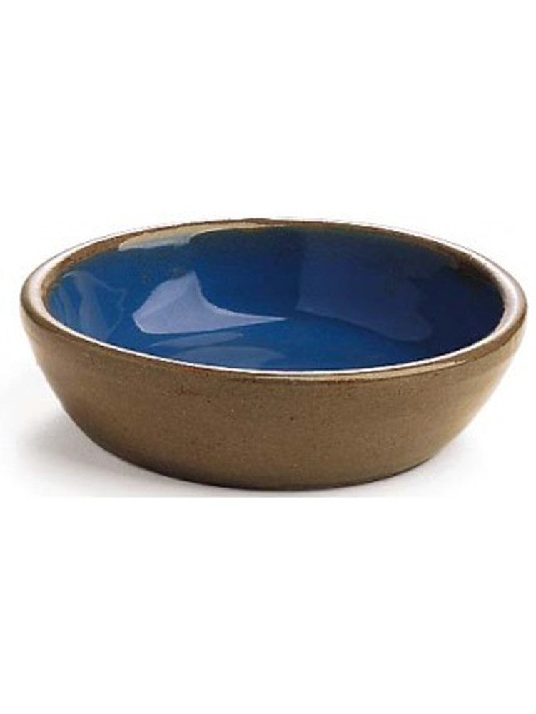 Spot Standard Crock Cat Saucer Tan; Blue 5 in