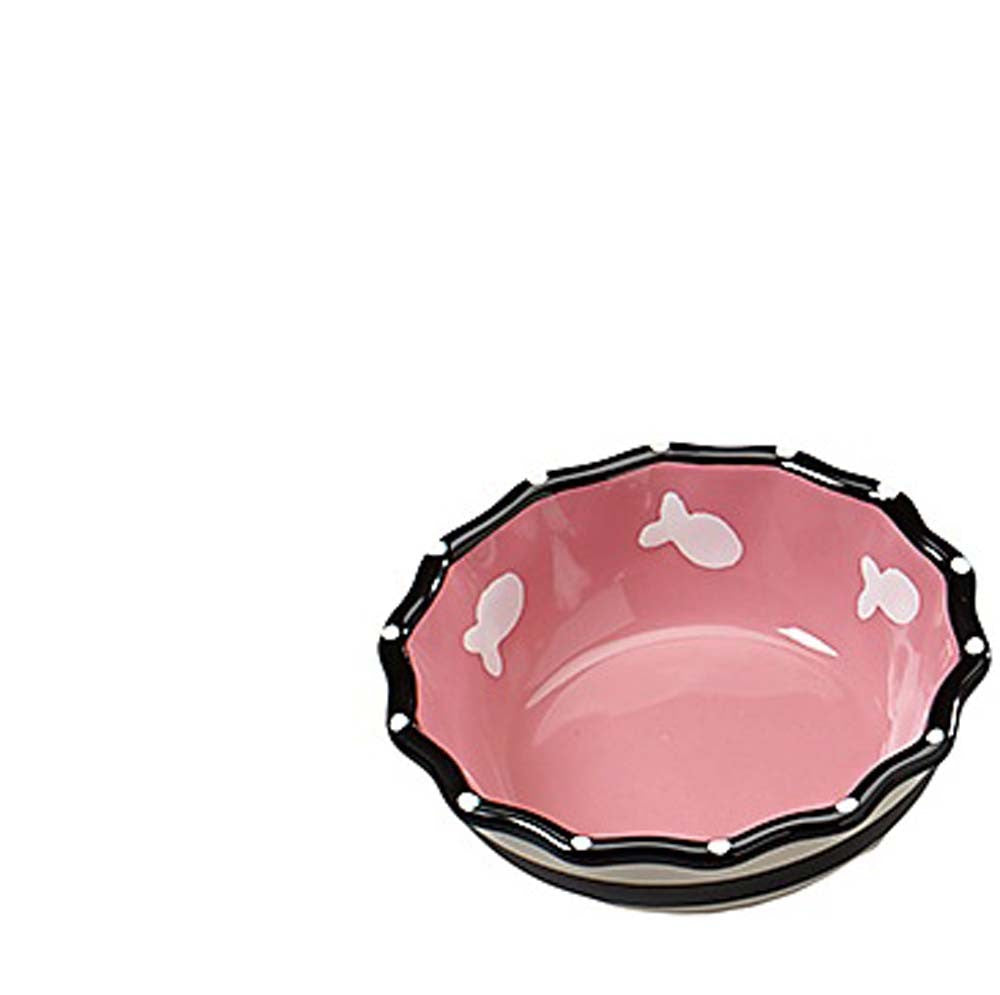 Ethical Products Spot Contemporary Ruffle Dish 5in Cat Pink