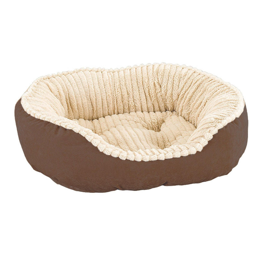 Ethical Pet Sleep Zone Carved Plush 21" Chocolate