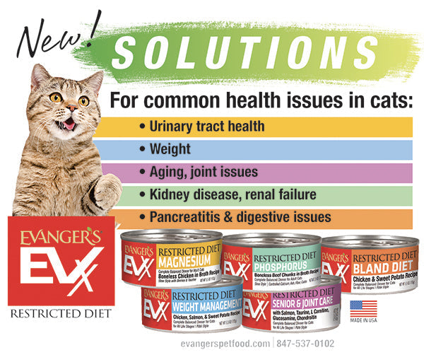 Evanger's EVx Restricted Diet Low Phosphorus Wet Cat Food Boneless Beef Chunks in Broth 24ea/5.5 oz, 24 pk