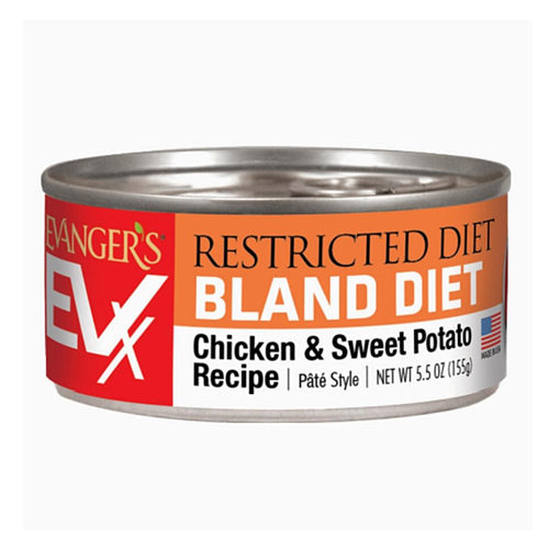 Evanger's EVx Restricted Diet Bland Diet Wet Cat Food Chicken & Sweet Potato 24ea/5.5 oz