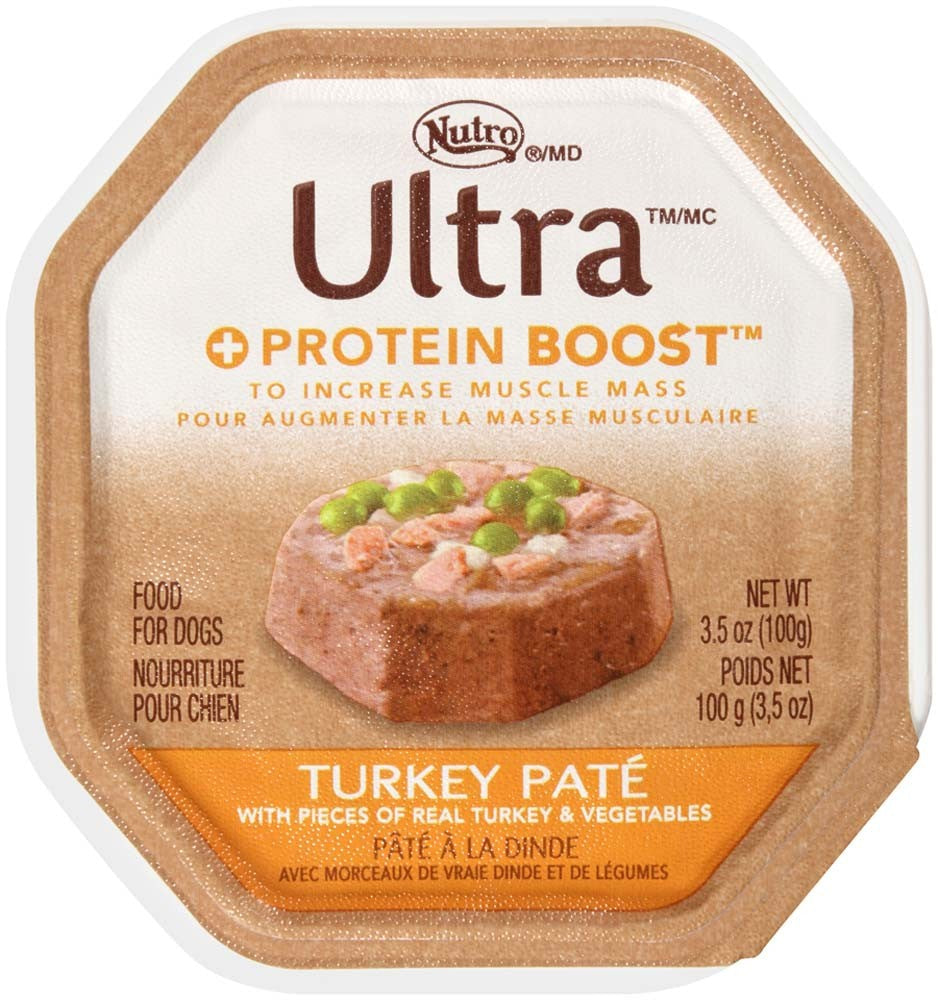 Nutro Products Ultra Grain Free Paté w/Toppers Adult Wet Dog Food Turkey Entrée 3.5oz. (Case of 24)