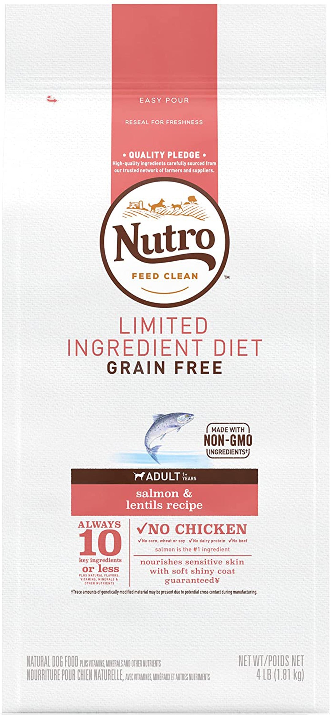 Nutro Products Limited Ingredient Diet Adult Dry Dog Food Salmon & Lentils 1ea/22 lb