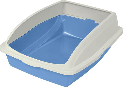 Van Ness Plastics Framed Cat Litter Pan White/Blue 1ea/LG