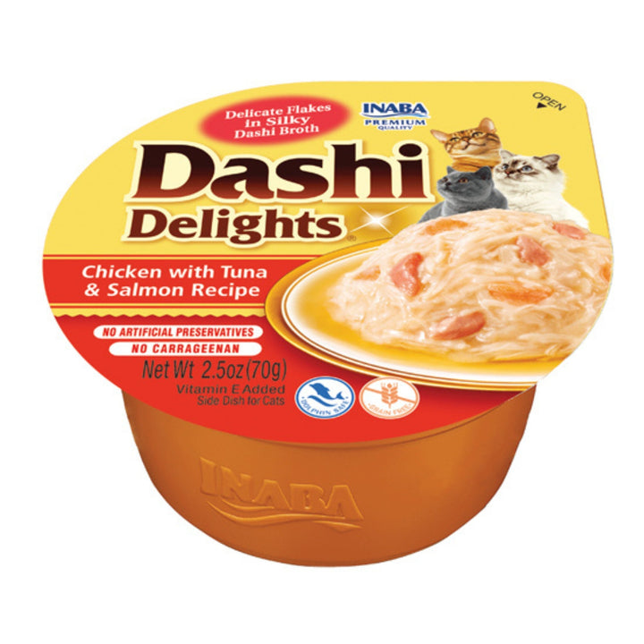 **Inaba Dashi Delight 2.5oz. Chicken Tuna Salmon (6 count)