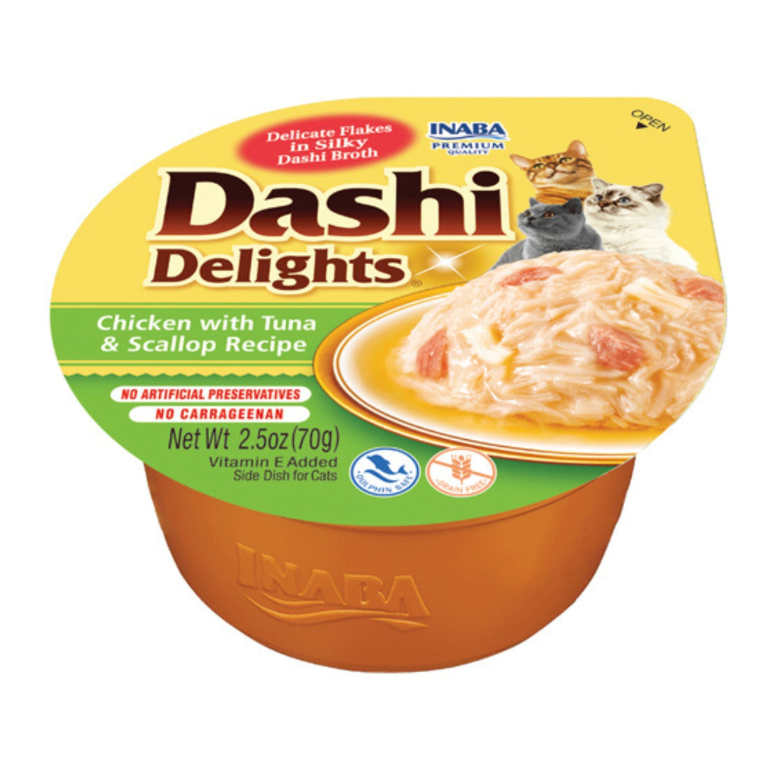 **Inaba Dashi Delight 2.5oz. Chicken Tuna Scallop (6 count)