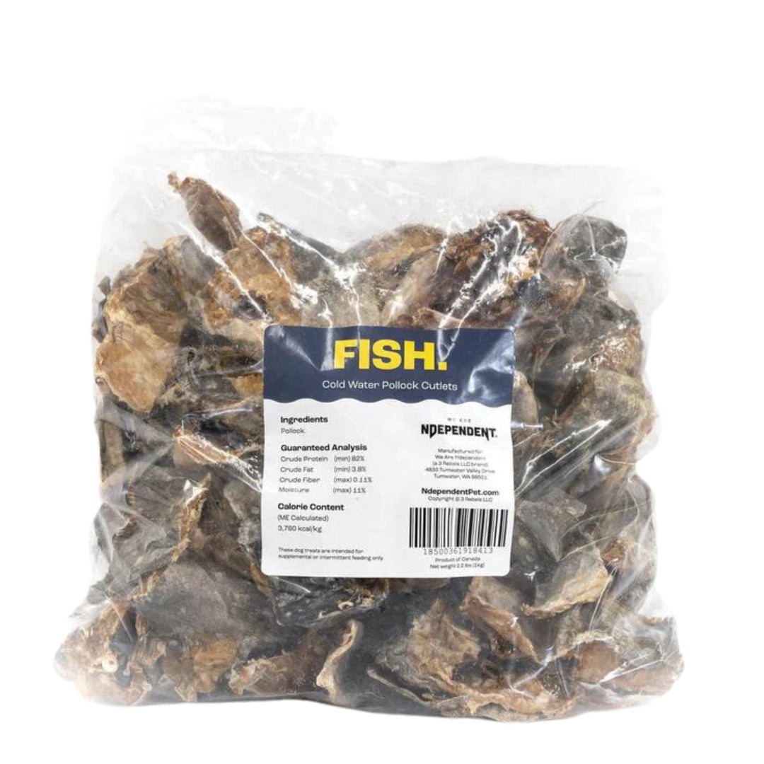 Ndependent Dog Fish Pollock Cutlets 25 Count Bulk