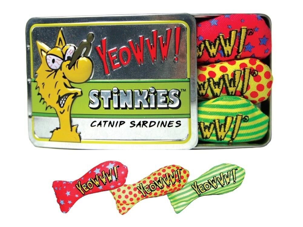 Yeowww! Stinkies Catnip Toy Assorted 1ea/3 in, 3 pk