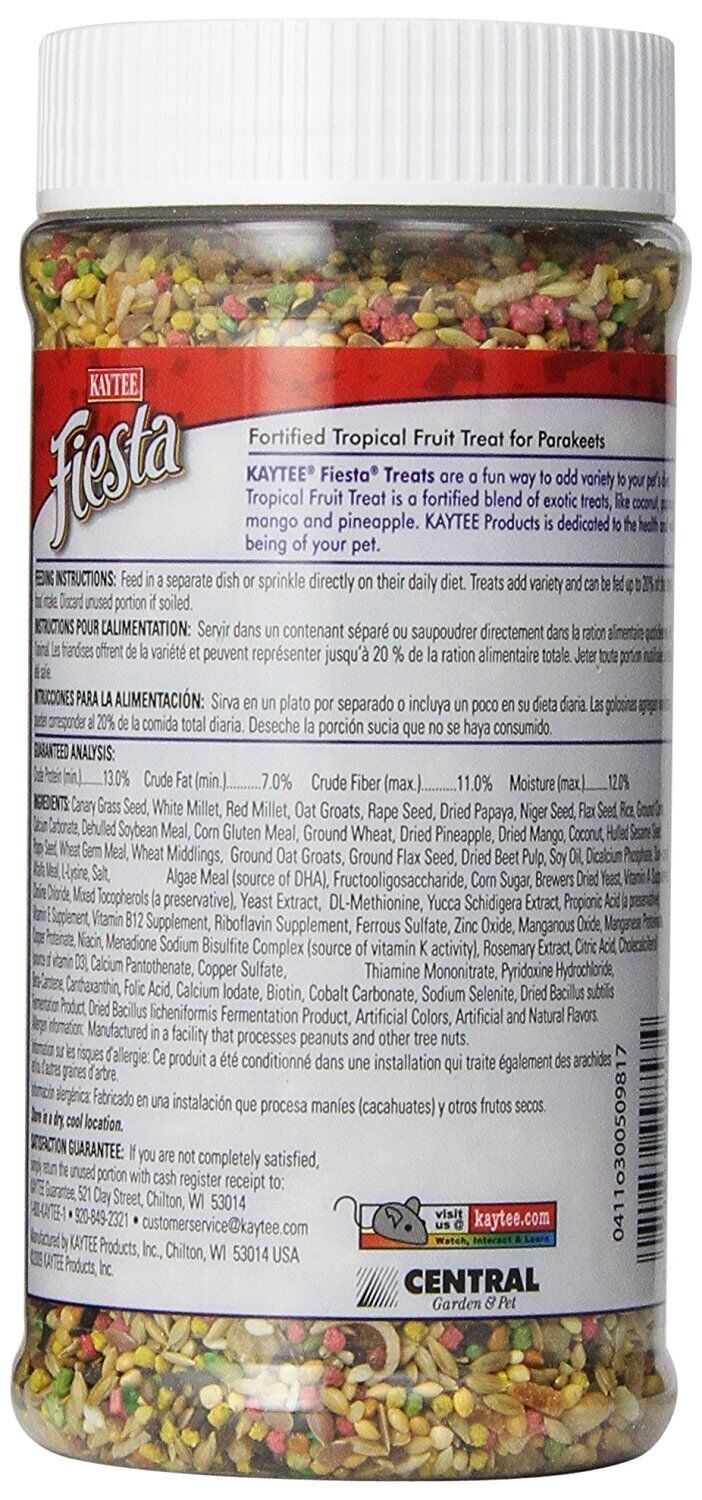 Kaytee Tropical Fruit Treat Jar -- Parakeet 1ea/11 oz