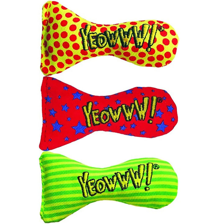 Yeowww! Stinkies Catnip Toy Assorted 1ea/3 in, 3 pk