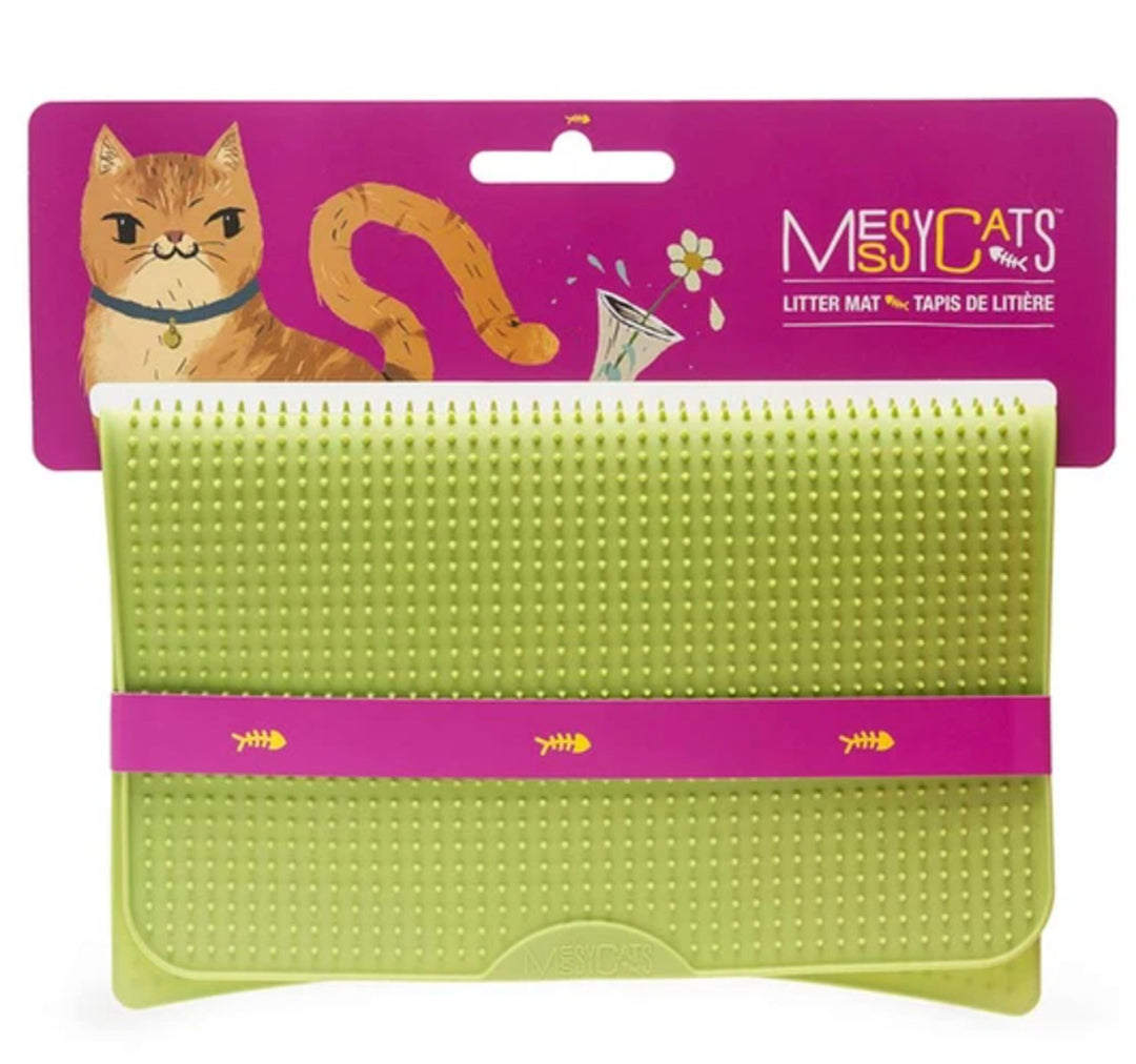 Messy Mutts Cat Litter Mat Green