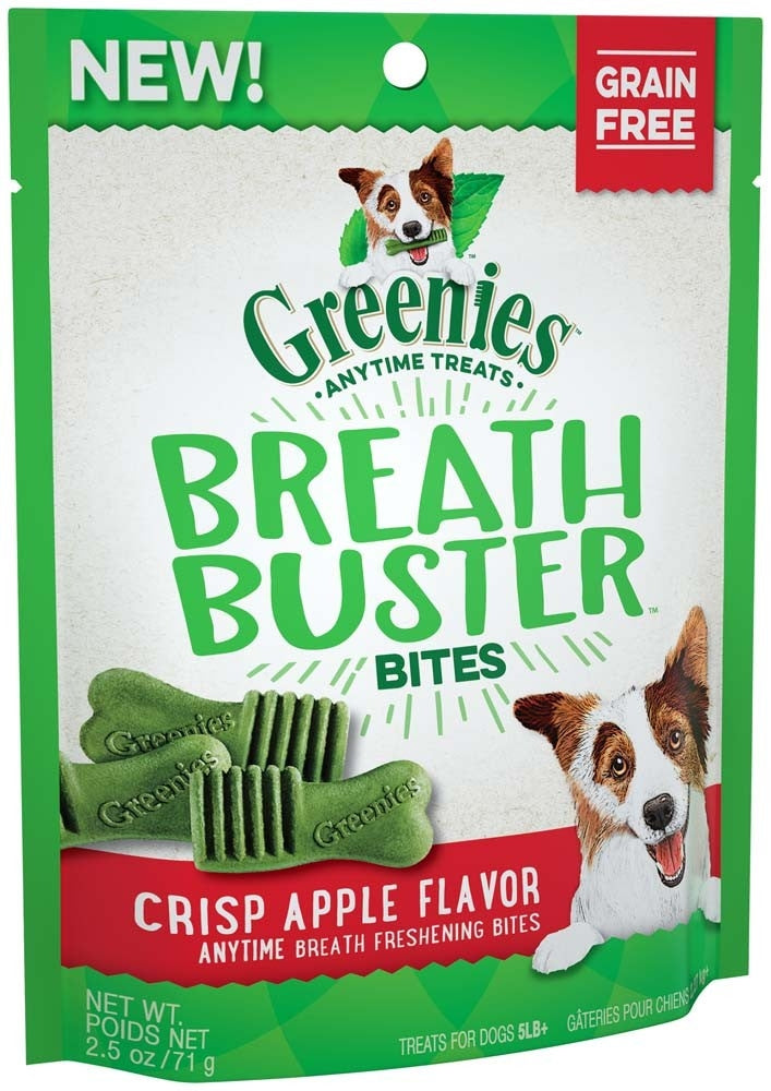 GREENIES BREATH BUSTER Bites Crisp Apple Flavor Treats 2.5oz