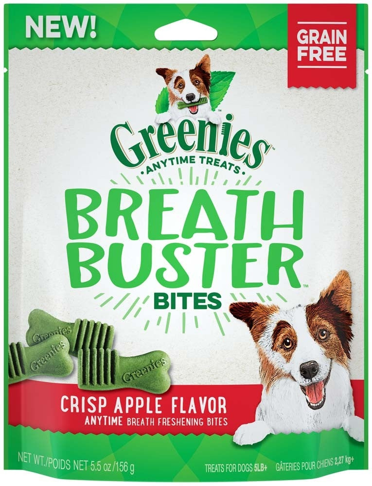 GREENIES BREATH BUSTER Bites Crisp Apple Flavor Treats 5.5oz