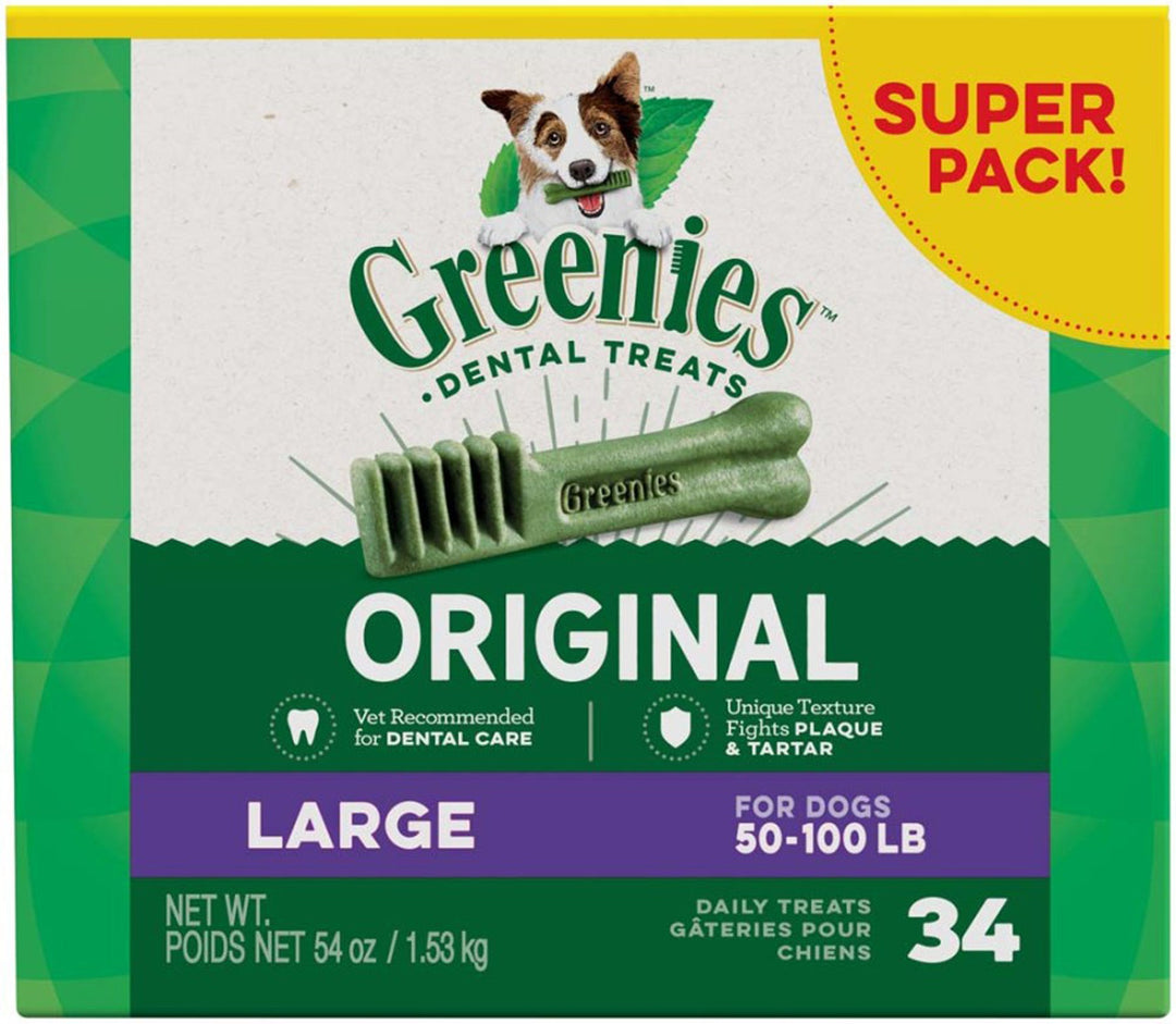 Greenies Dog Dental Treats Large Original 1ea/54 oz, 34 ct