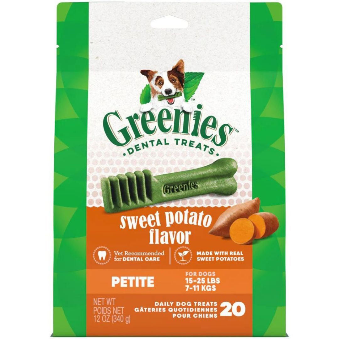 Greenies Dog Dental Treats Petite Sweet Potato 1ea/12 oz, 20 ct