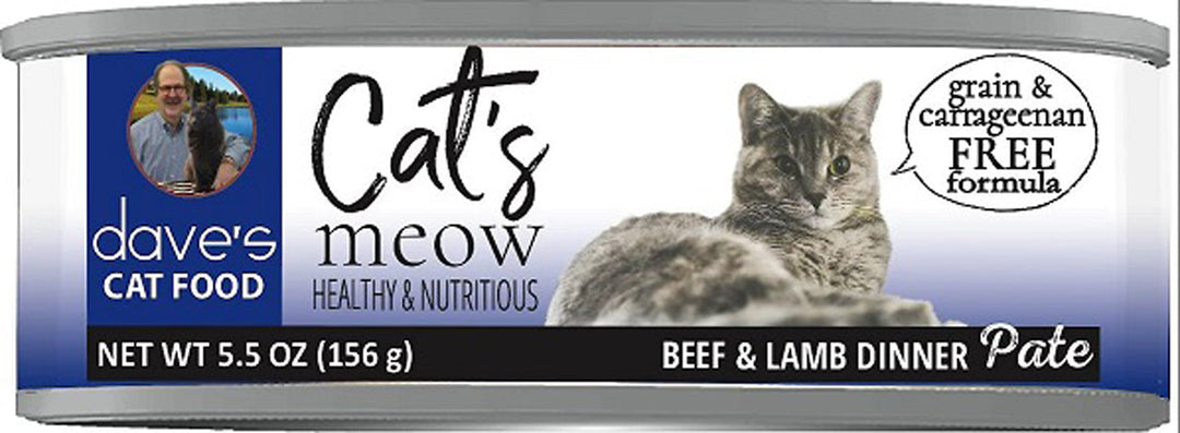 Dave's Pet Food Cat's Meow Beef with Lamb Dinner 5.5oz. (Case of 24)