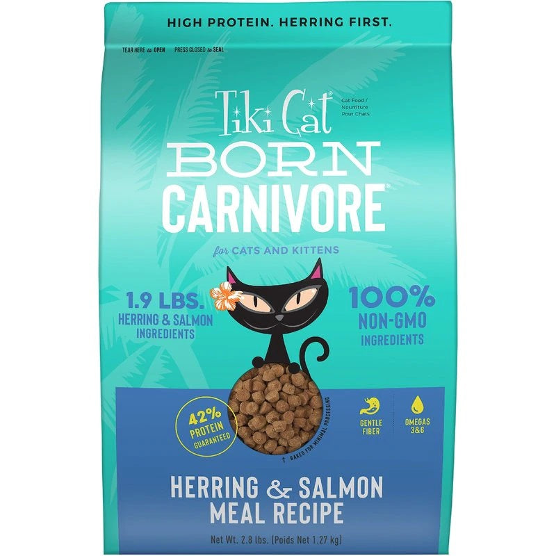 Tiki Pet Cat Carnivore Grain Free Herring and Salmon 2.8lbs.