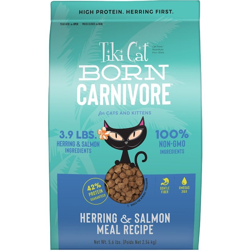 Tiki Pet Cat Carnivore Grain Free Herring and Salmon 5.6lbs.