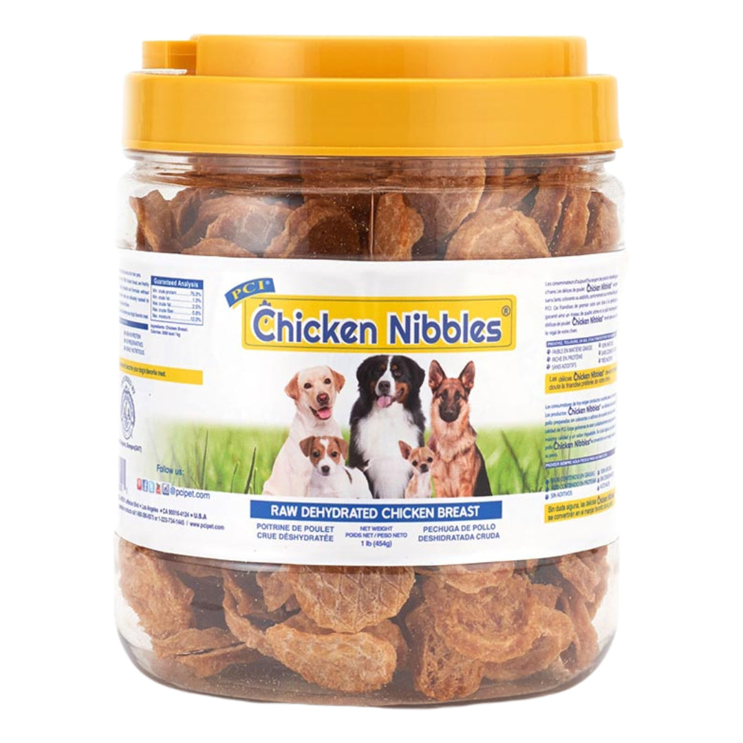 Pci Chicken Nibbles 1Lb Jar 100% Chicken Breast