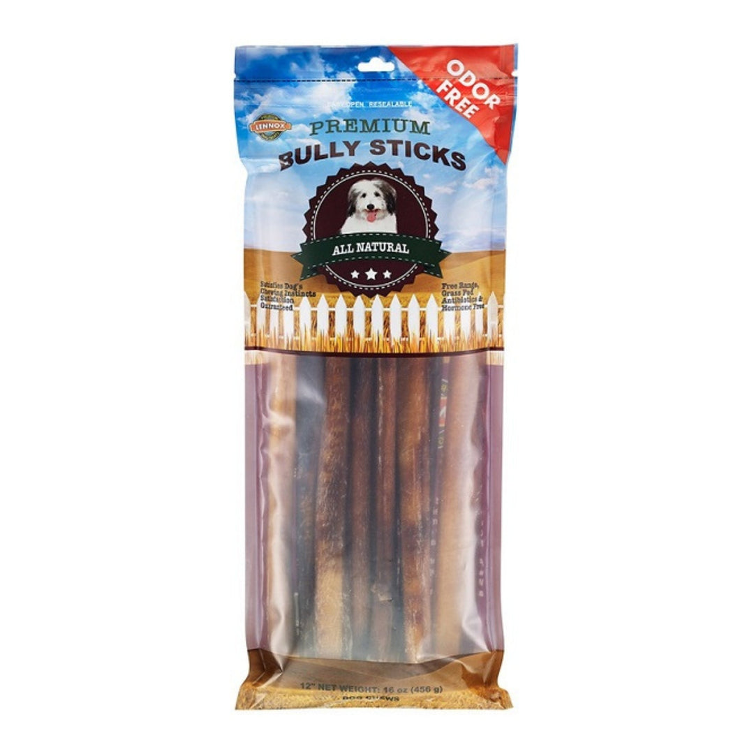 Lennox 12" Bully Sticks 1Lb Natural