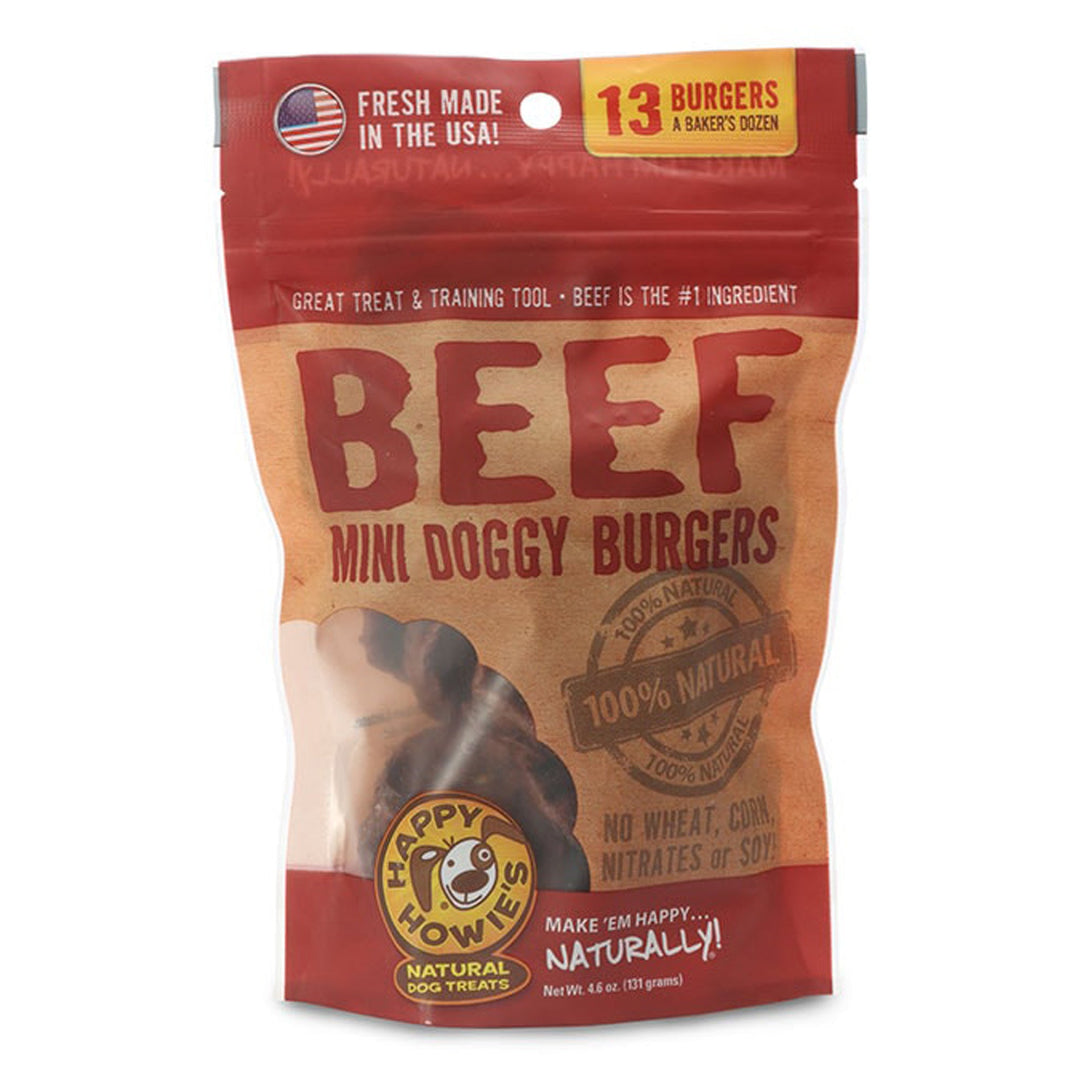 Happy Howie Dog Beef Burger Bakers Dozen 2 Inch 4Oz