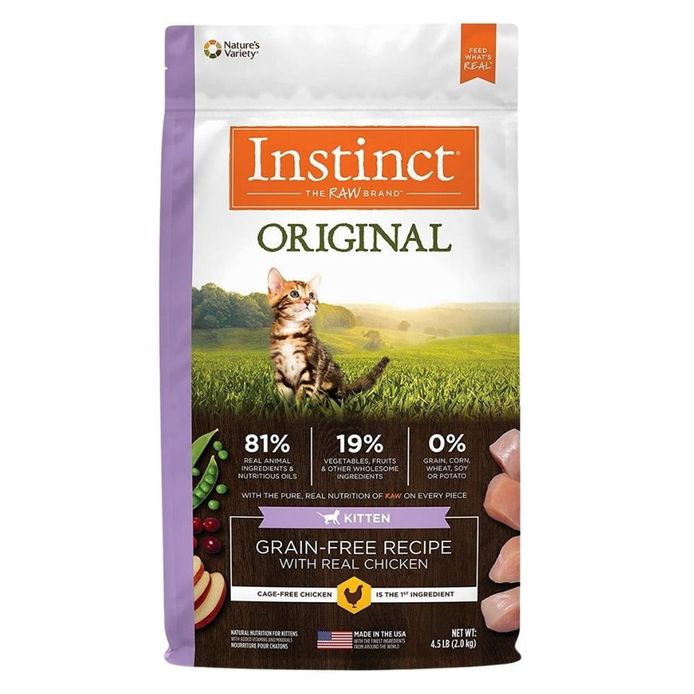 Natures Variety Instinct Cat Original Kitten Chicken 4.5Lb Grain free (Case of 4)