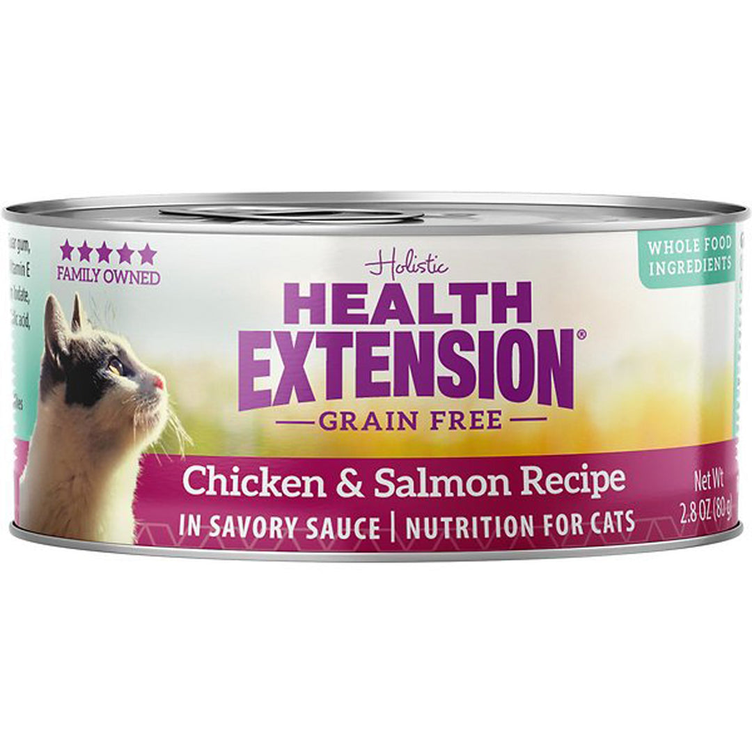 Health Extension Chicken and Salmon Cat Food 2.8oz (Case of 24)