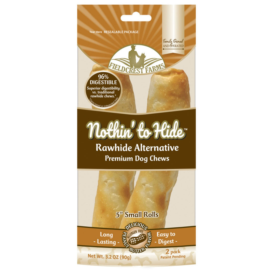 Fieldcrest Farms Nothin' to Hide Roll Dog Treat Peanut Butter 1ea/5 in, SM, 2 pk