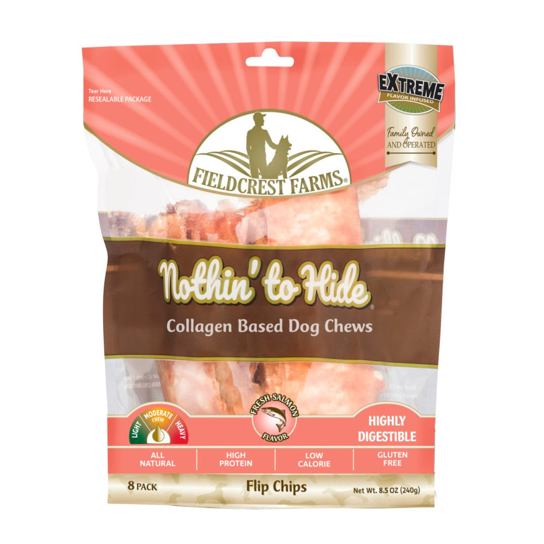 Fieldcrest Farms Nothin' To Hide Flip Chips Dog Treat Salmon, 1ea/8 pk