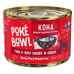 Koha Cat Grain Free Pok Tuna and Beef 5.5oz.(Case of 24)