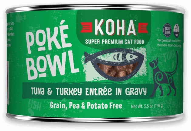 Koha Cat Grain Free Pok?? Tuna & Turkey 5.5oz.(Case of 24)