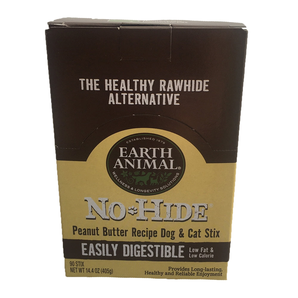 Earth Animal No Hide Chews Peanut Butter Stix 90 Count