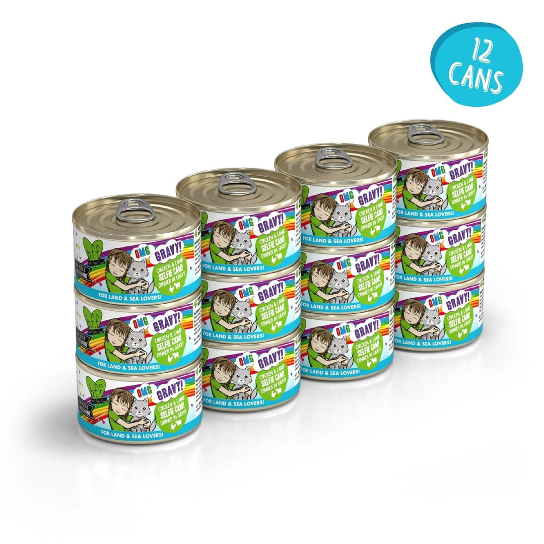 BFF Cat OMG Chicken & Lamb Selfie Cam! Chicken & Lamb Dinner in Gravy 2.8oz. (Case of 12)