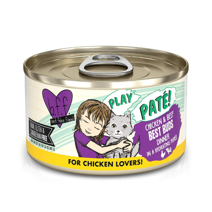 BFF Cat Play Chicken and Beef Best Buds Dinner 2.8oz.(Case of 12)