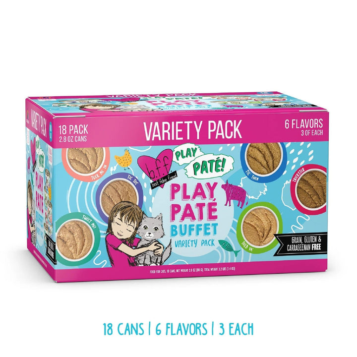 BFF Cat Play Pat Partay! Variety Pack 3oz. (Case of 12)