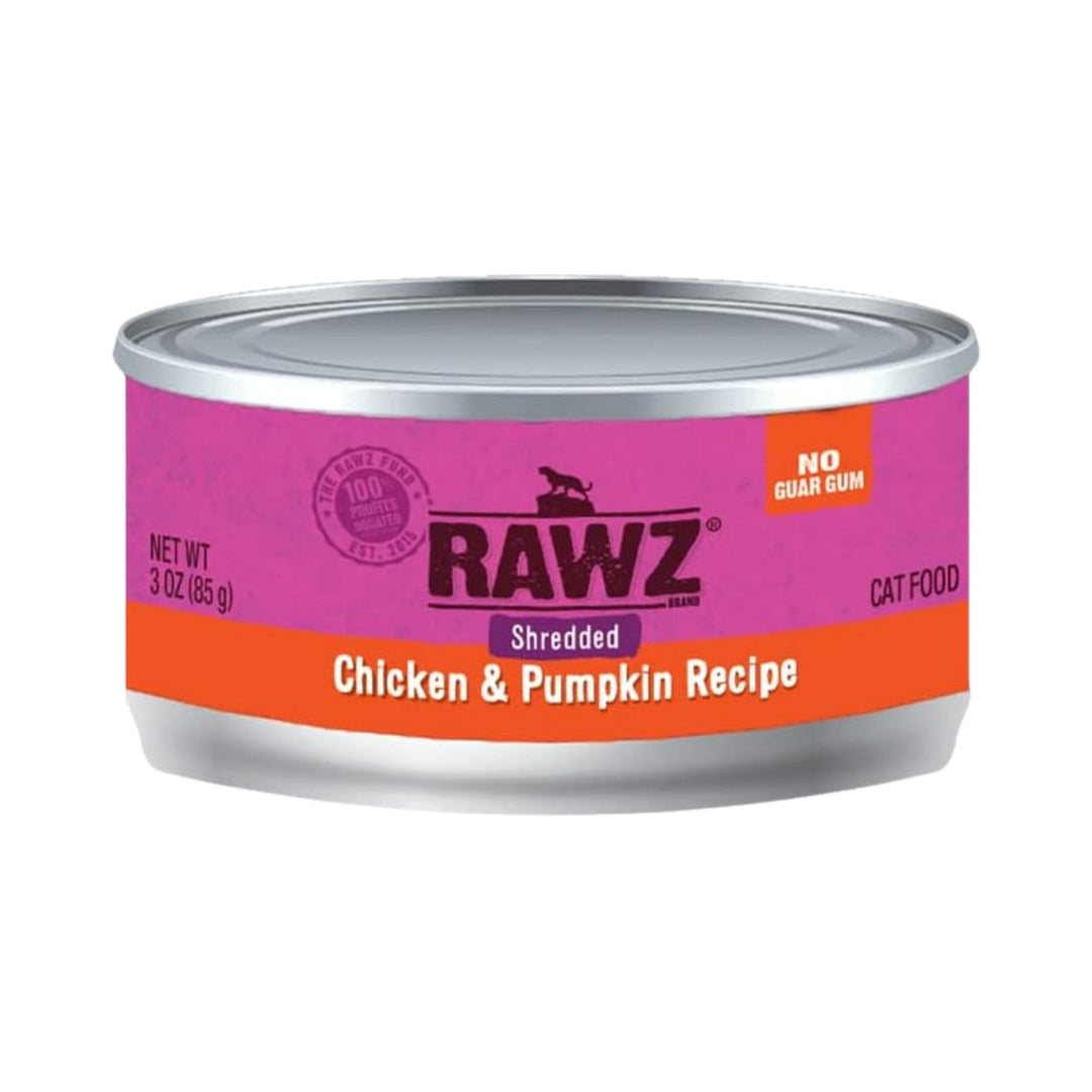 Rawz Cat Shredded Chicken Pumpkin 3oz. (Case of 18)