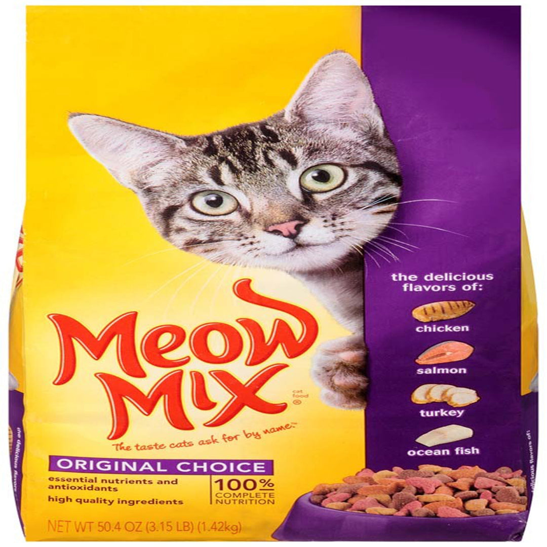 Meow-Mix Original Choice Dry Cat Food Chicken, Turkey, Salmon & Ocean Fish 1ea/3.15 lb