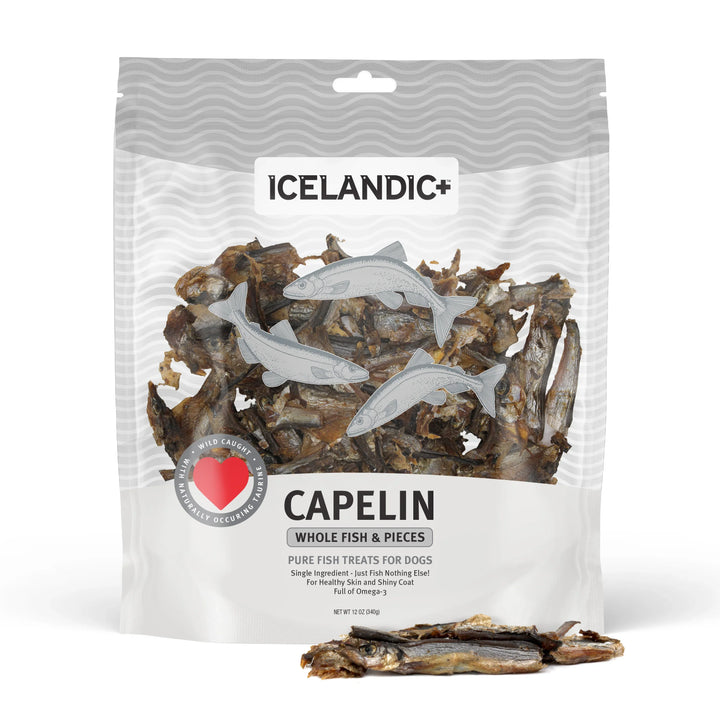 Icelandic Dog Capelin Fsh Whl Bulk 12 oz. 8 ea Per Box