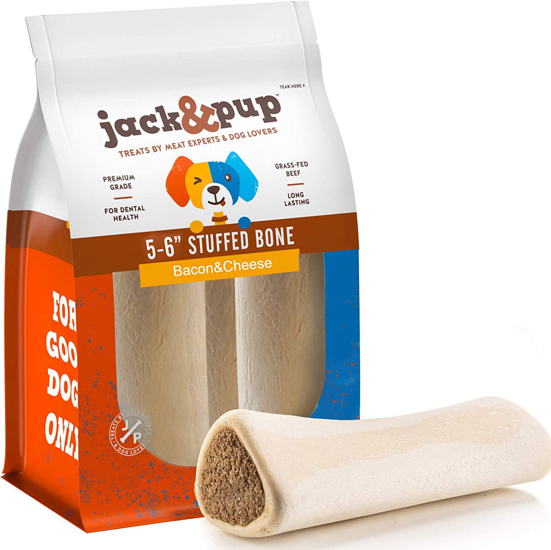 Jack & Pup 5-6In Bacon & Cheese Bone 2Pk