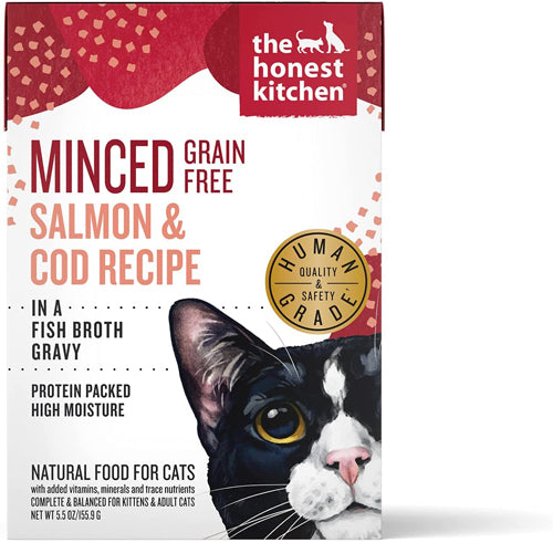 Honest Kitchen Cat Minced Salmon Cod 5.5oz. (Case of 12)