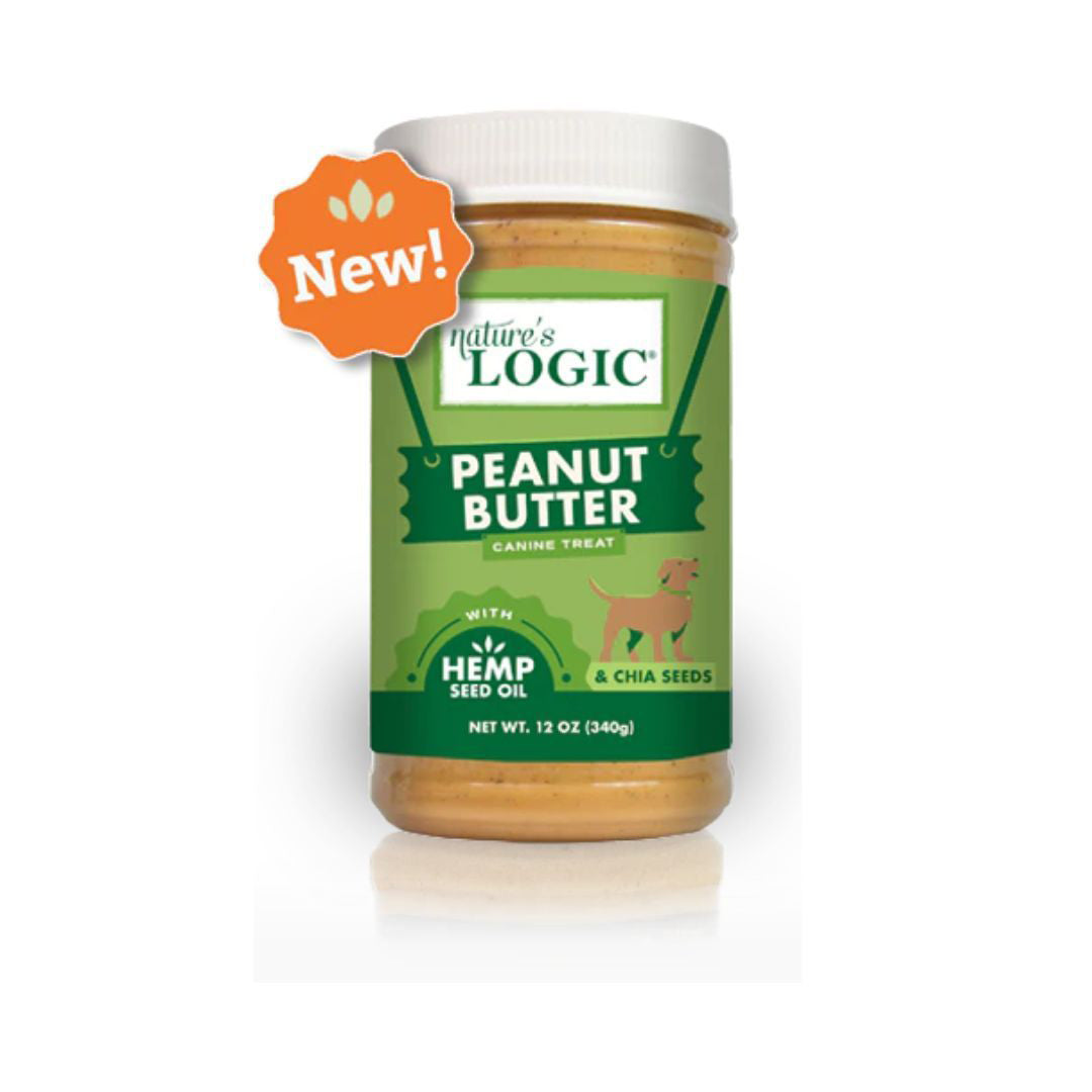 Natures Logic Dog Jar Peanut Butter Hempseed 12oz.